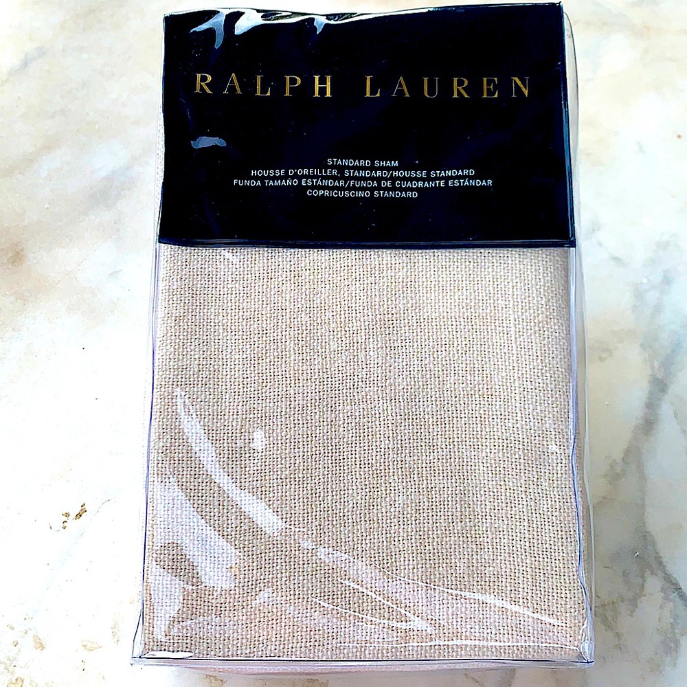 RALPH LAUREN WESTON PARK LINEN CREAM STANDARD SHAM